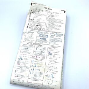 Sectional Aeronautical Chart Scale 1:500,000 Map Chicago 19th Edition 1979